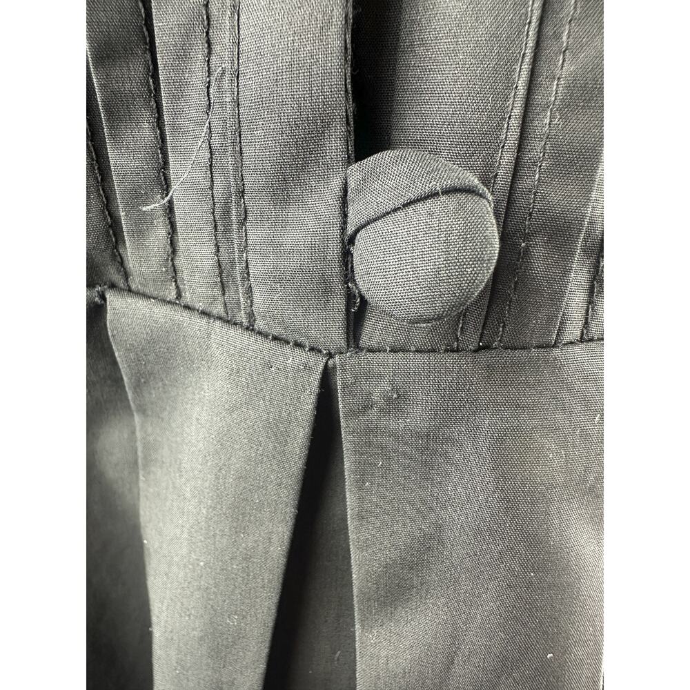 *Flawed* Victorian Choice Black Blouse Steampunk Witchy Goth Button Top Medium - Picture 5 of 16